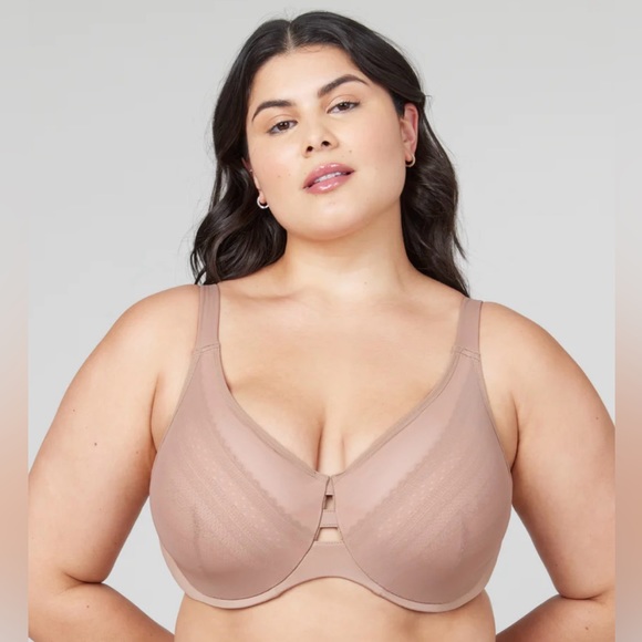 MELENECA Women's Full Coverage No Padding Plus Size Lace Underwire Bra Cabernet Red 42b